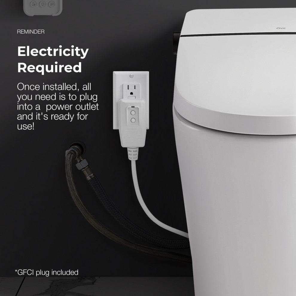 Ove Ella Dual-Flush Smart Bidet Toilet With Built-in Tank