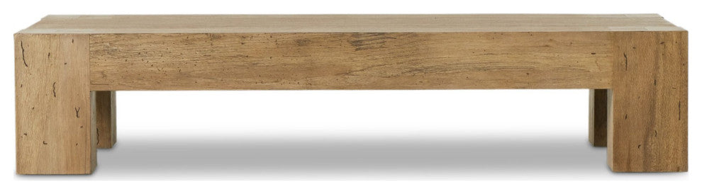 Abaso Rectangular Coffee Table Rustic Wormwood Oak