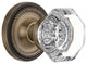 Rope Rosette Passage Waldorf Door Knob, Antique Brass