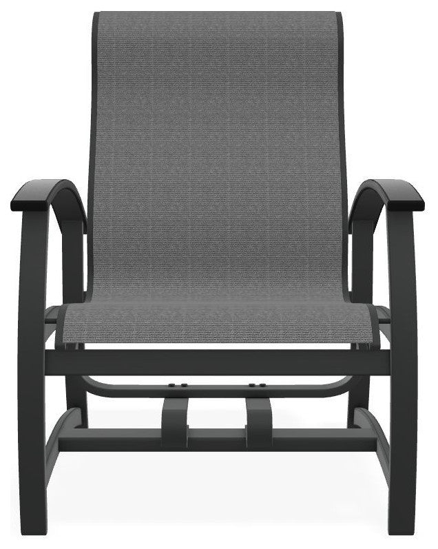 Belle Isle Sling Outdoor Hidden Motion Lounge Chair, Titanium/Graphite