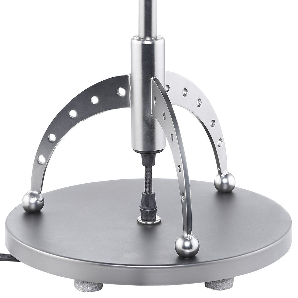 Modern Urban Contemporary Metal Table Lamp, Silver Steel
