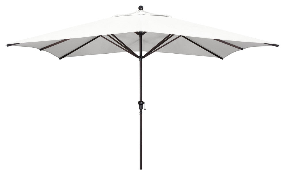 11'x8' Rectangular Aluminum Umbrella Bronze, Natural
