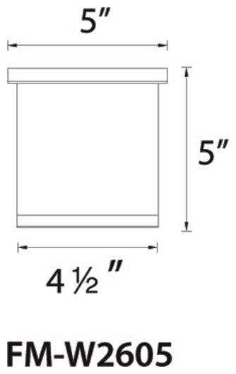 WAC Lighting Tube 5" Indoor or Outdoor LED Flush Mount, Bronze