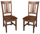 Set of Two San Remo Slat Back Chairs, Espresso
