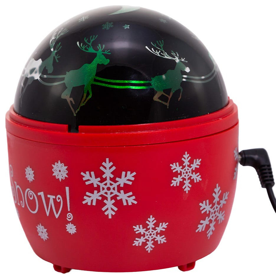 5" Battery-Operated USB Night Light Projector, Red Base
