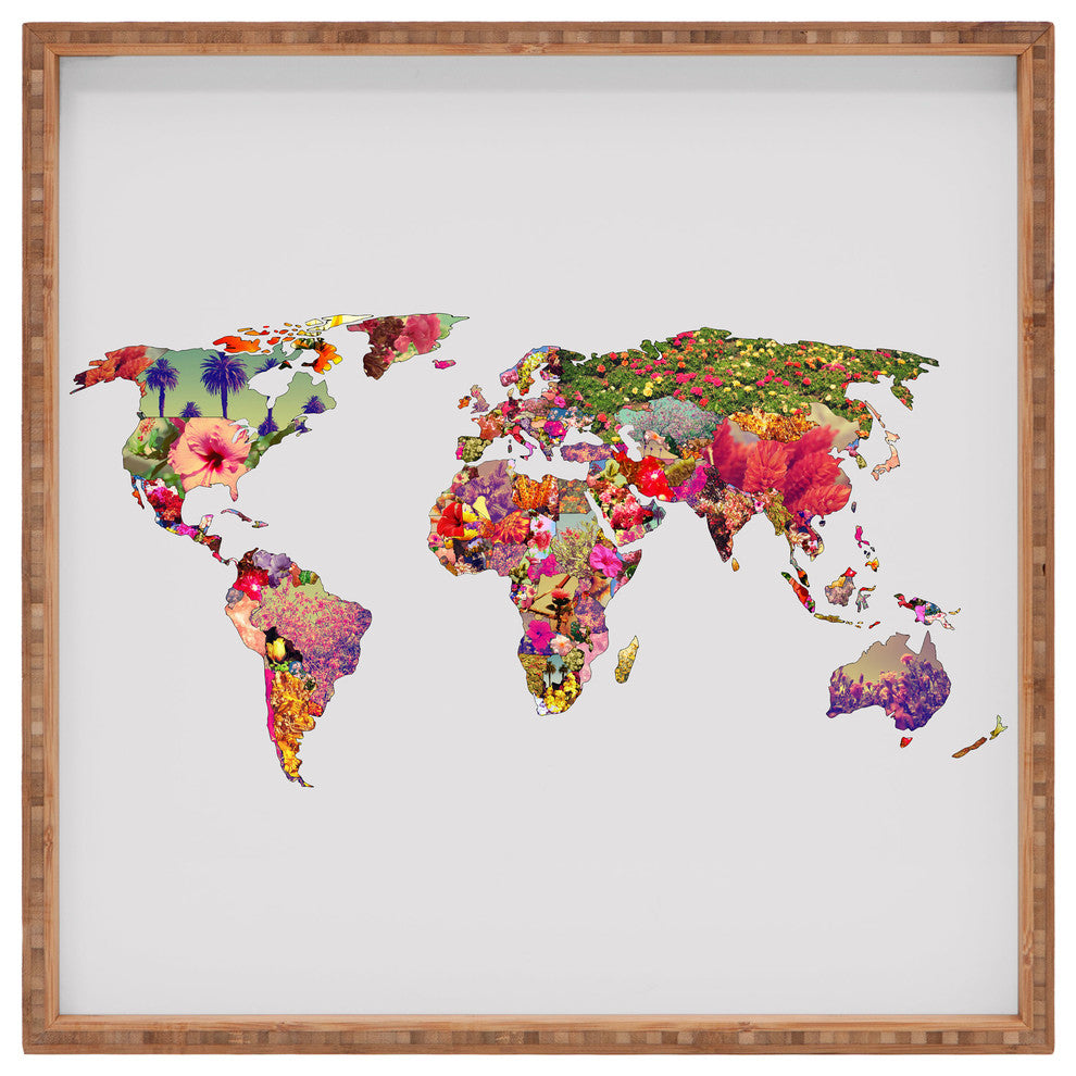 Deny Designs Bianca Green Its Your World Square Tray