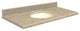 Quartz 31"x19" Vanity Top, Biscuit Bowl, Sorrento Coast, 8" Centerset