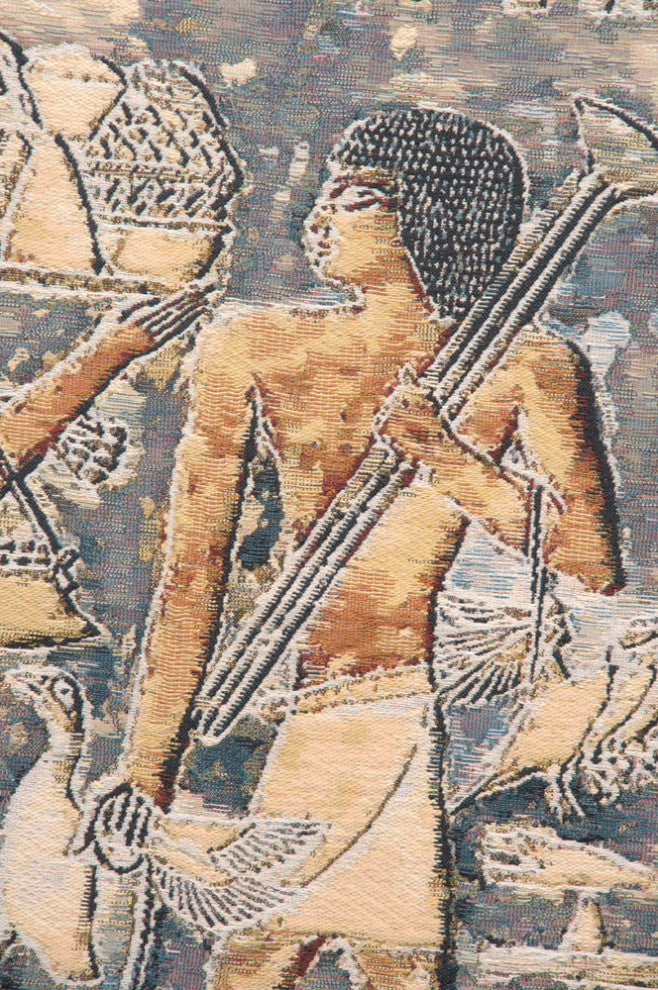 Saqqarah Blue Belgian Wall Tapestry