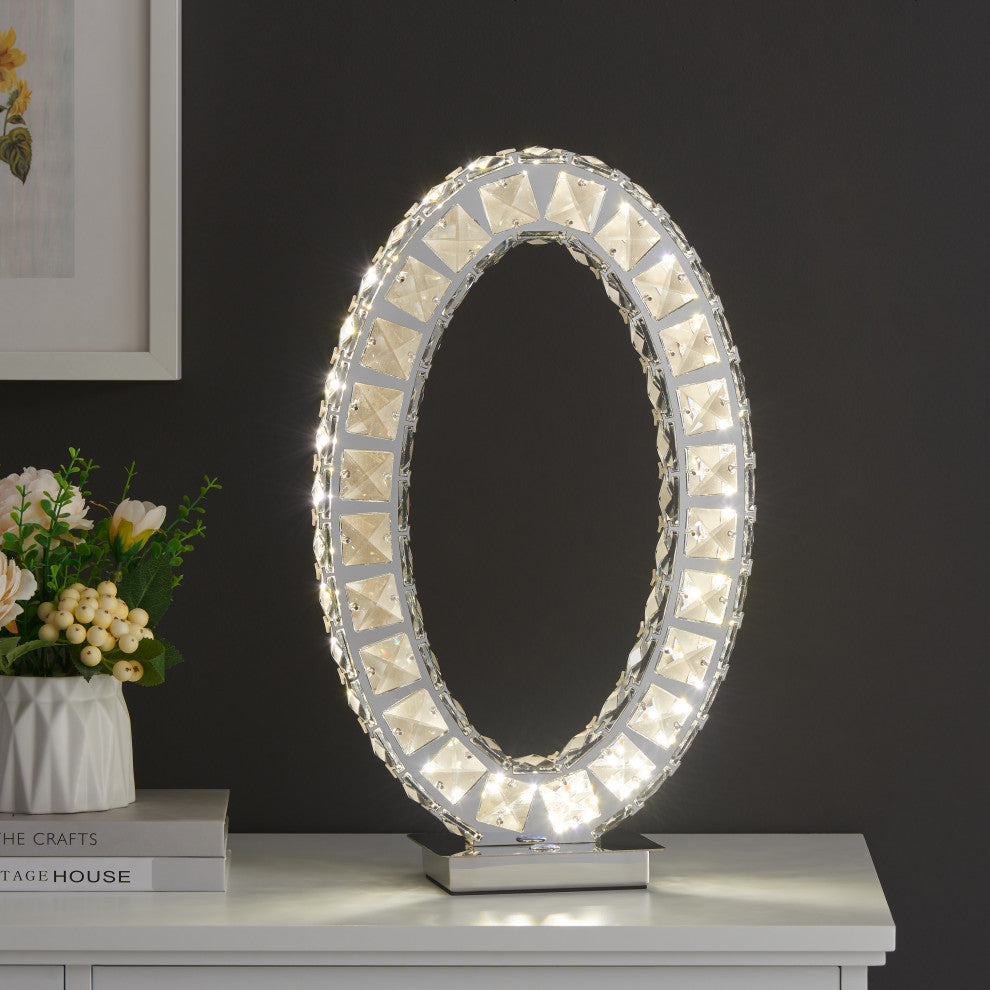 Crystal Extravaganza Integrated LED Table Lamp
