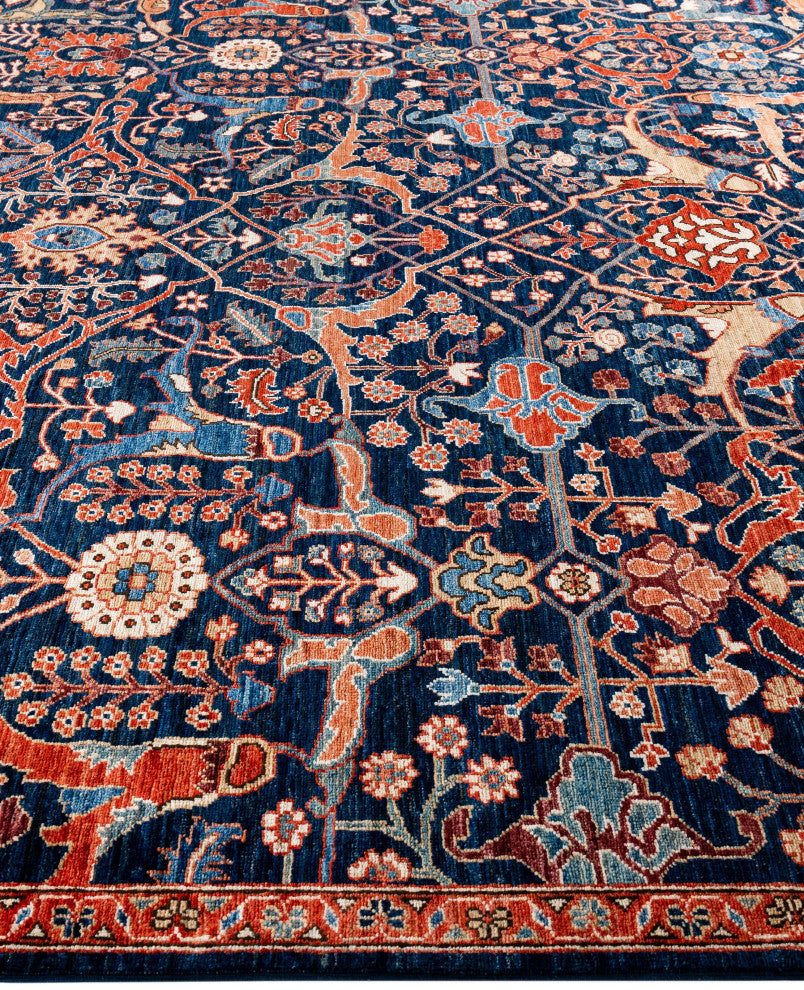 Serapi One-of-a-Kind Hand-Knotted Area Rug Blue, 8'1" x 9'11"