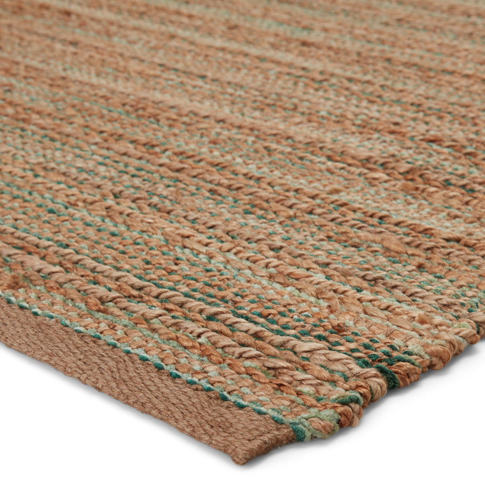 Jaipur Living Canterbury Natural Solid Tan/Green Area Rug, 8'x10'