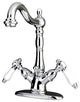Kingston Brass Two-Handle Bathroom Faucet With Brass Pop-Up, Polished Chrome
