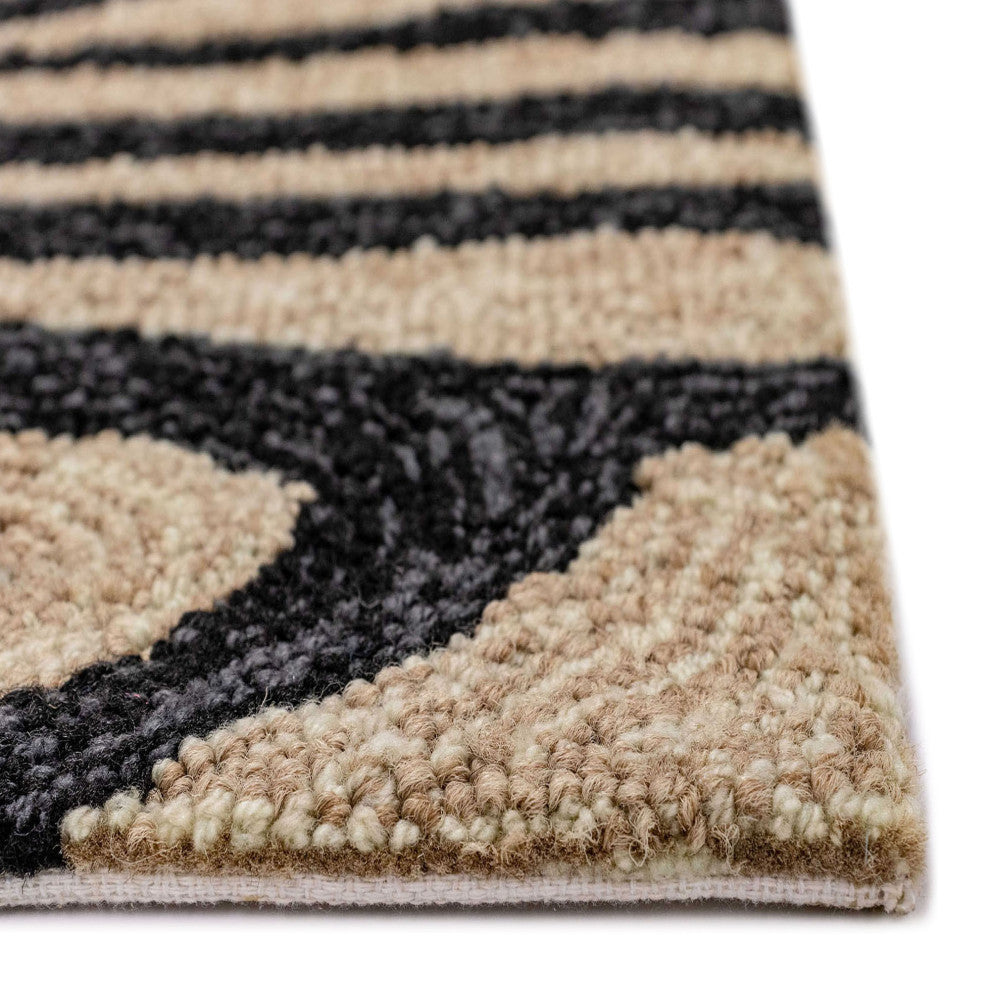 Ravella Zebra Indoor/Outdoor Rug, Black, 2'x3'