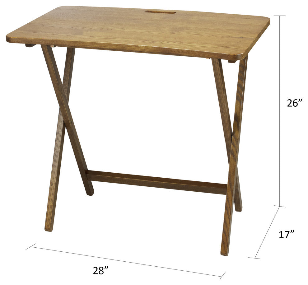 0Arizona Folding Table with Solid American Red Oak