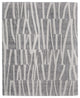 Peconic T8009 Modern/Industrial/Casual Area Rug, Gray/Ivory, 5'x8'