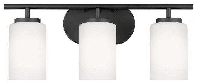 Oslo 3-Light Bath Vanity Light Midnight Black