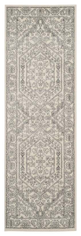 Safavieh Adirondack Adr108B Rug, Ivory/Silver, 2'6" X 12'0"
