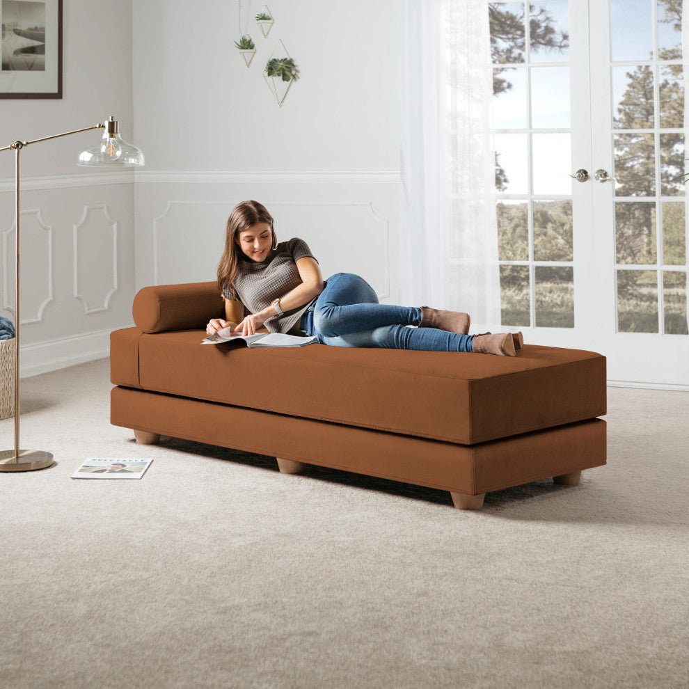 Alon Daybed Queen Size Convertible Sleeper, Butternut