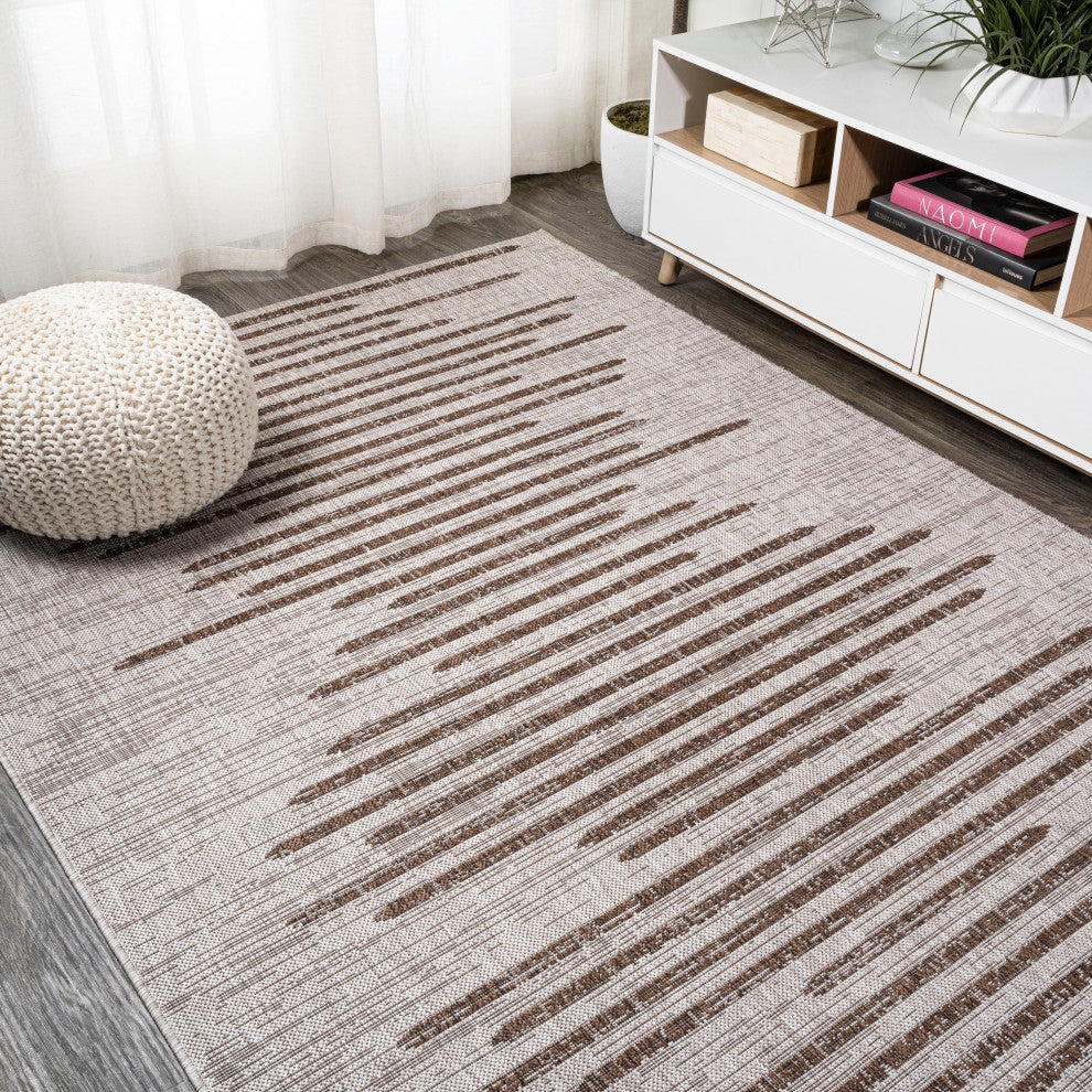 Zolak Berber Stripe Geometric Indoor/Outdoor Area Rug