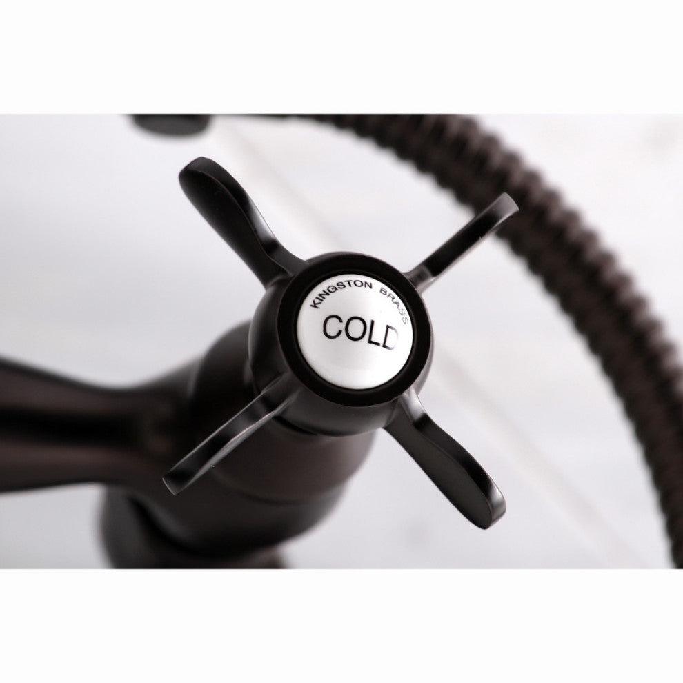 Kingston Brass Clawfoot Tub Faucet With Hand Shower, Oil Rubbed Bronze