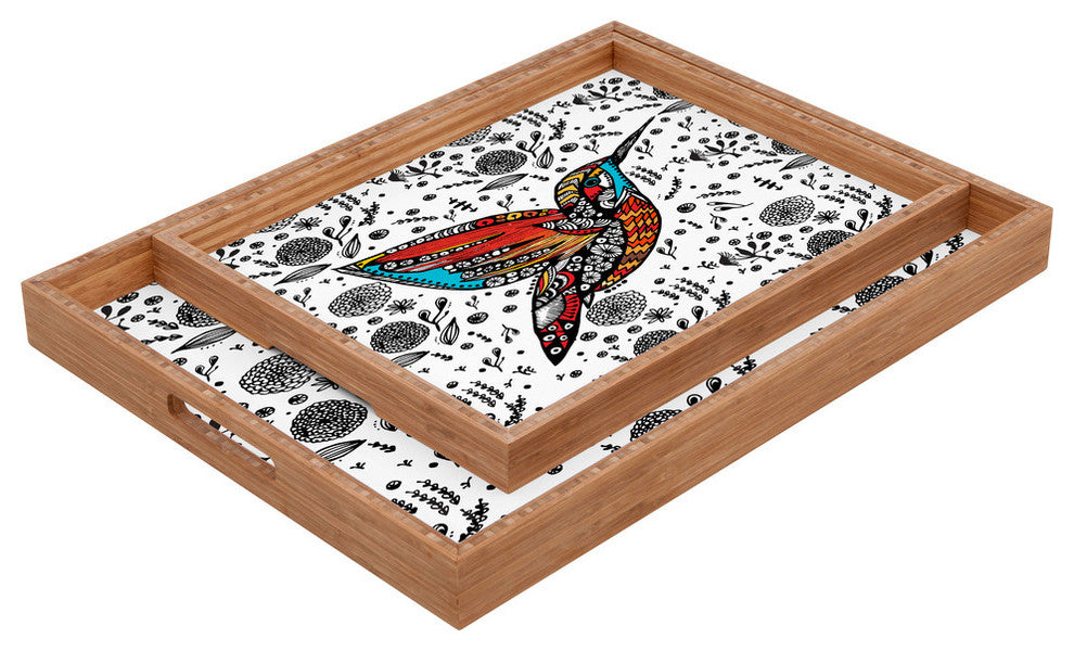 Deny Designs Julia Da Rocha Humming Bird In Paradise Rectangular Tray