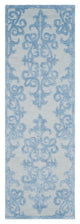 Safavieh Bella Bel127A Damask Rug, Blue, 2'3" X 7'0"