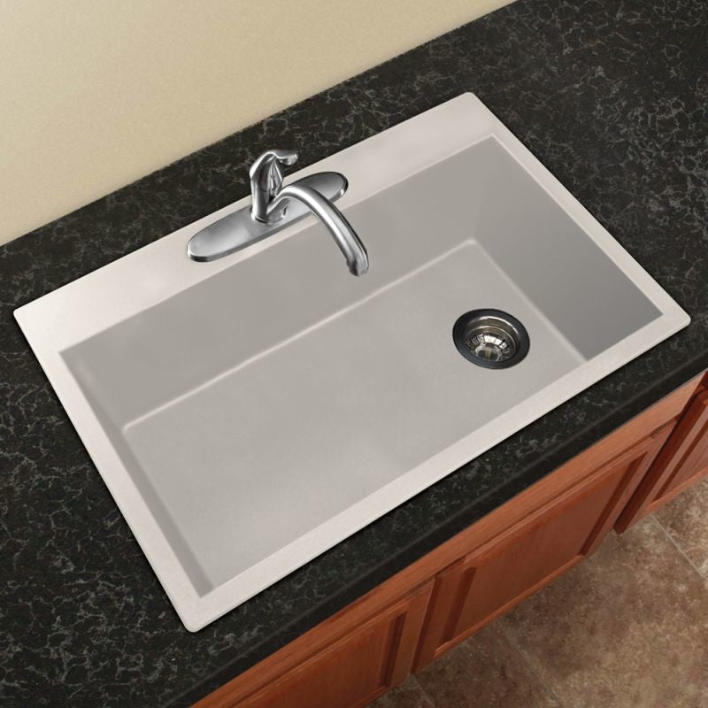 33-in x 22-in Drop-in Radius Granite Kitchen Sink