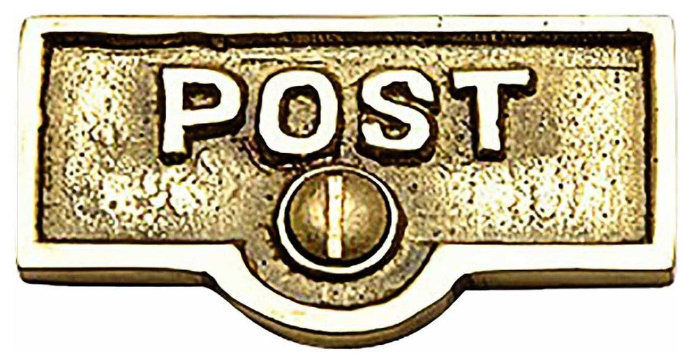Switch Plate Tags POST Name Signs Labels Lacquered Brass |