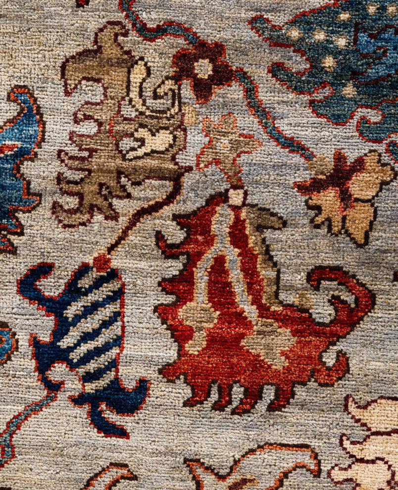 Serapi One-of-a-Kind Hand-Knotted Area Rug Light Gray, 8'11" x 11'11"