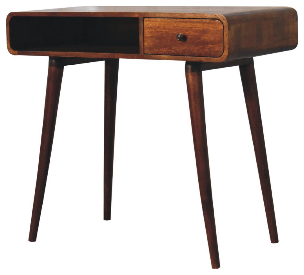 Curved Chestnut Writing Desk