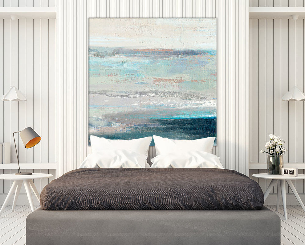 "Cabana Waves II" Fine Art Canvas Print, 54"x54"