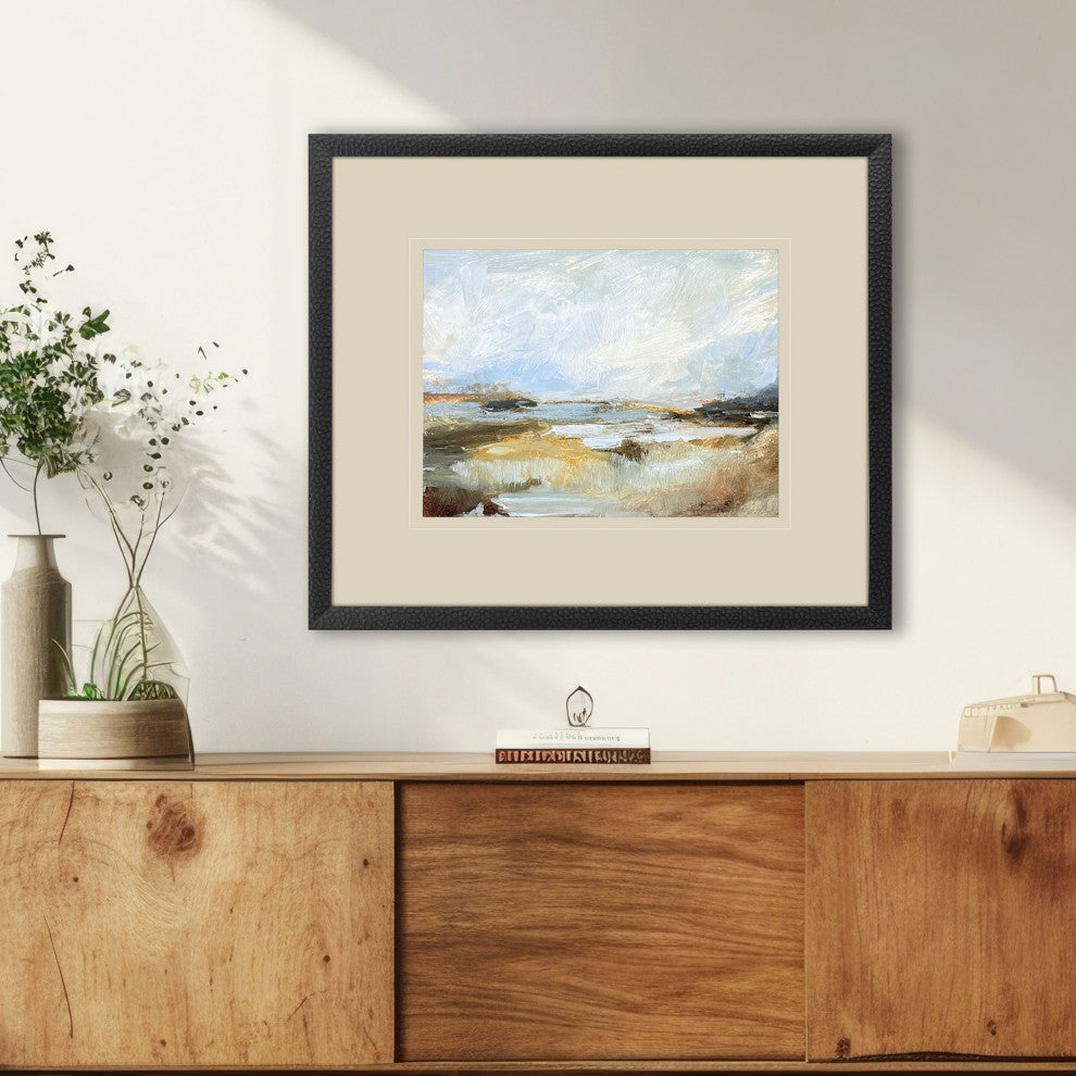 Smudged Coastline II Framed Art