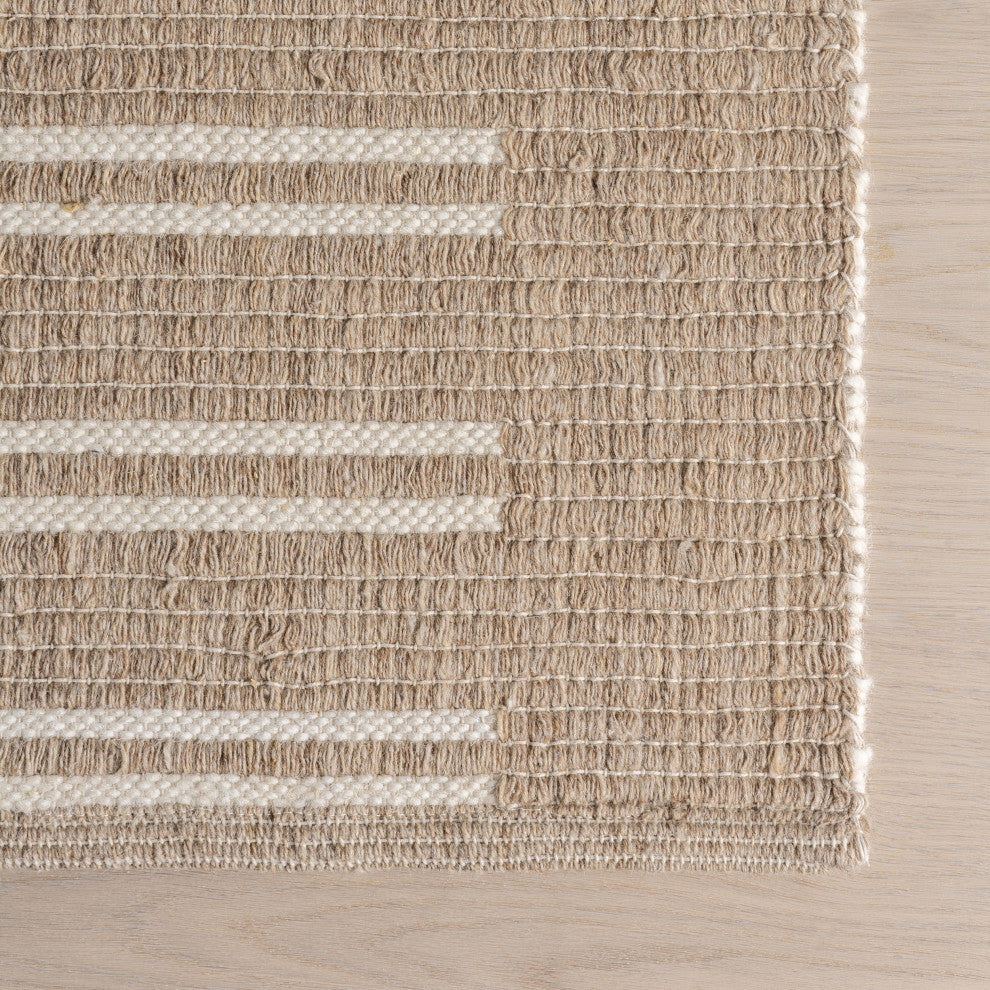 Drift Reversible Wool Area Rug, Natural 9' x 12'