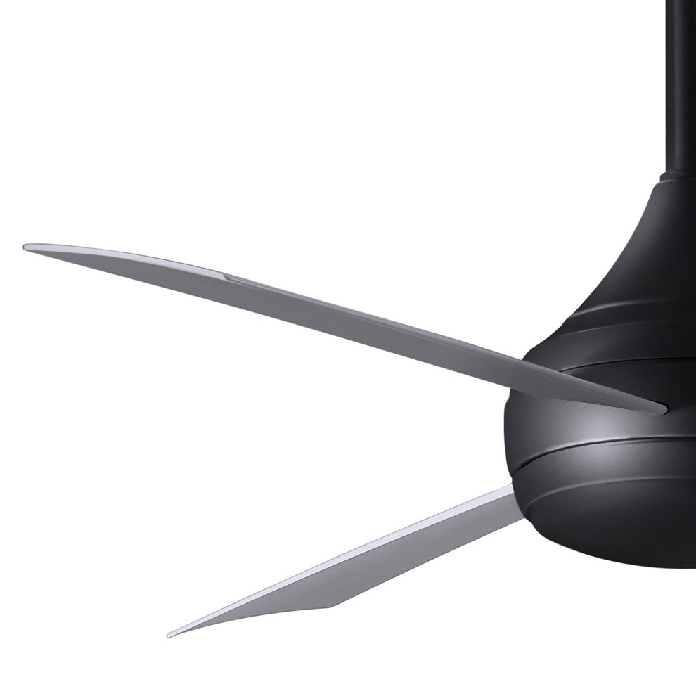 Donaire Paddle Fan Integrated LED, Matte Black, Brushed Stainless Blades