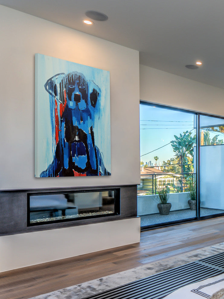 "Soaked Puppy" Painting Print on Wrapped Canvas, 12"x18"