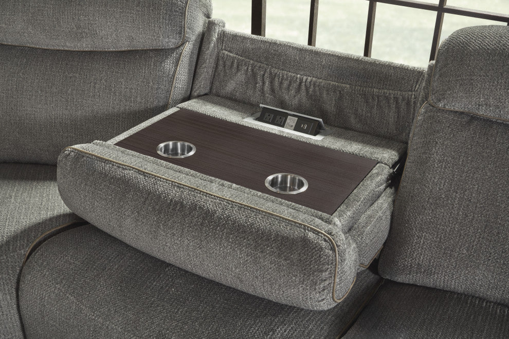 Parker Living Alpine 7 Piece Power Reclining Sectional, Airy Midnight