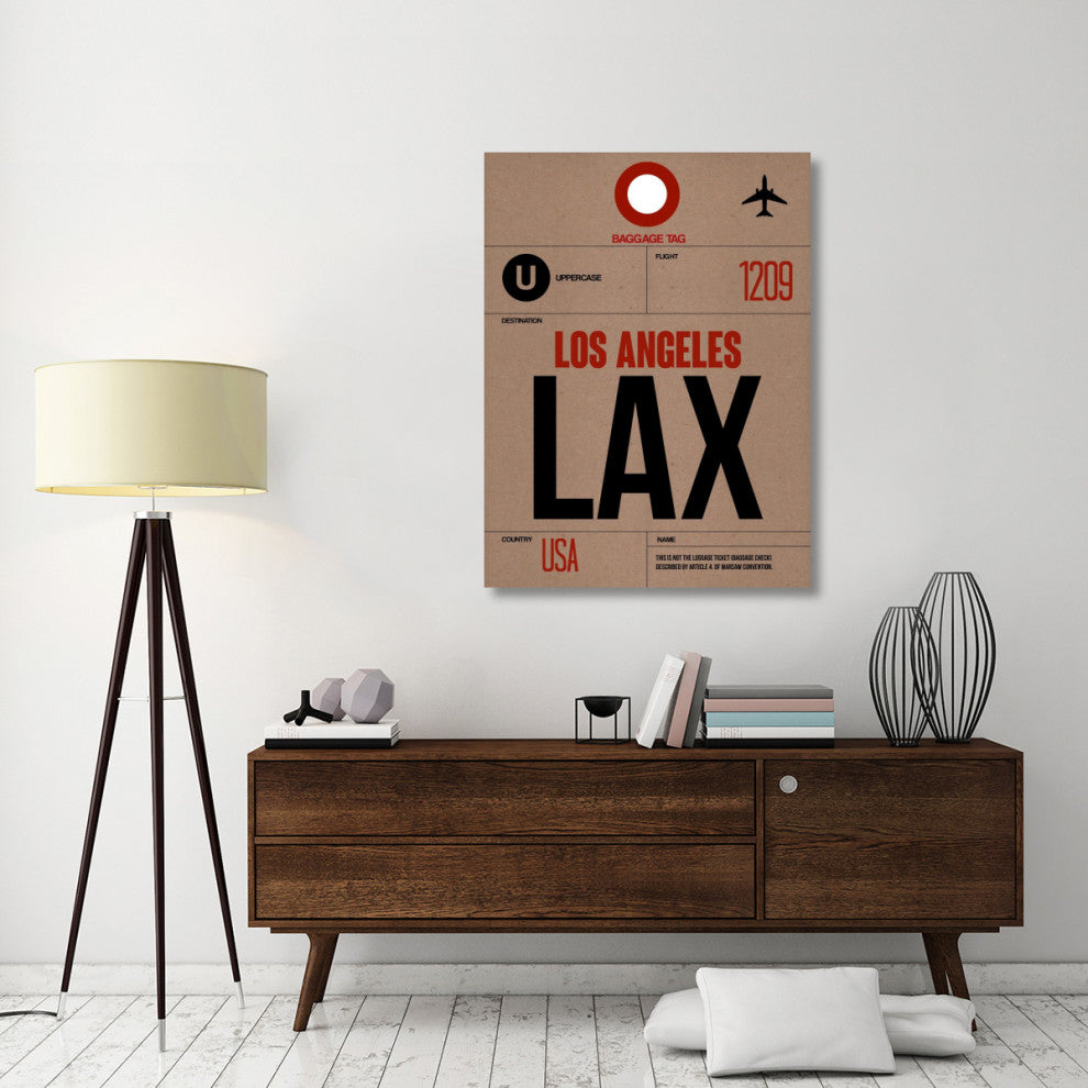 "LAX Los Angeles Luggage Tag 1" Fine Art Print