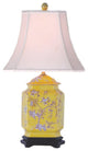 Porcelain Jar With Fruit Table Lamp, Yellow