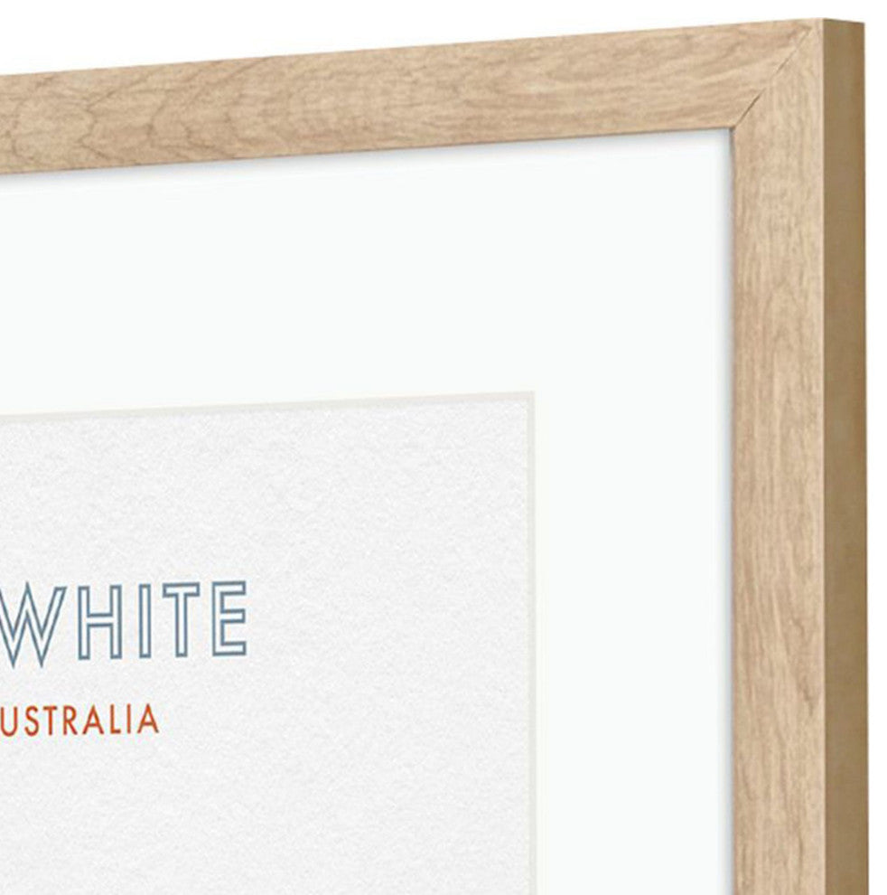 Flat White Framed Art