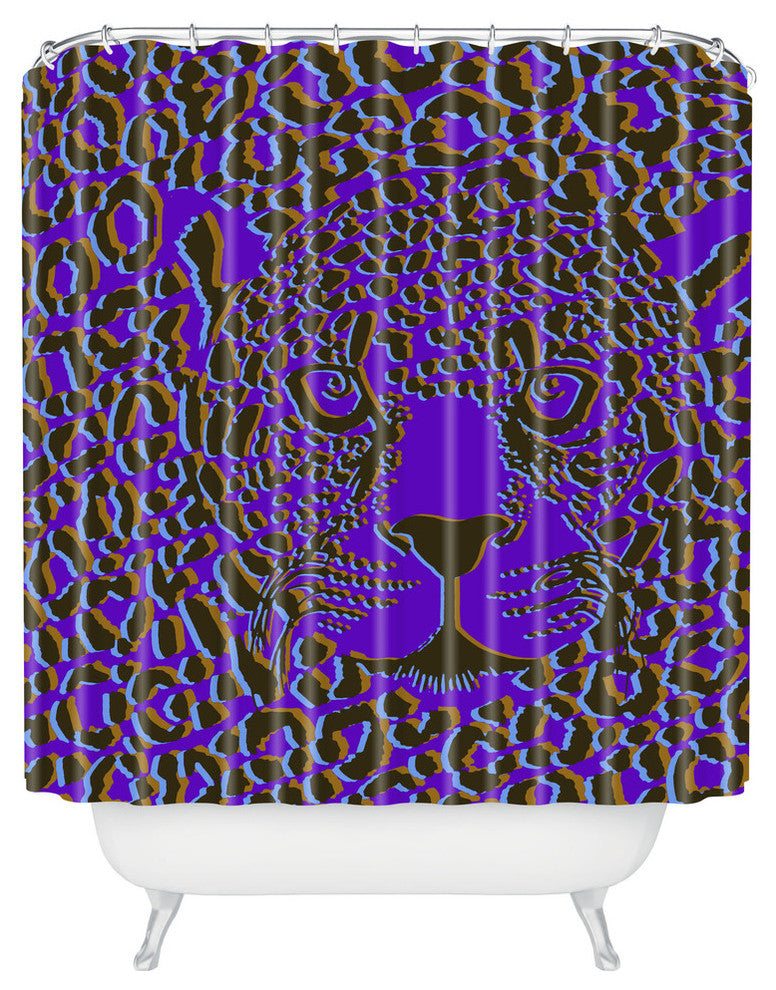 Deny Designs Aimee St Hill Leopard 1 Shower Curtain