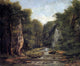 Gustave Courbet The River Plaisir-Fontaine Premium Canvas Print