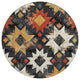 Machine Washable Indoor/Outdoor Chantille ACN1879 Black 8' x 8' Round Rug