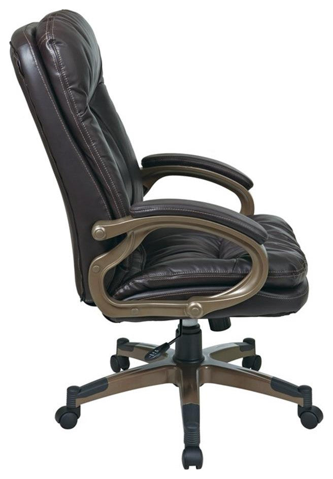 Executive Bonded Leather Office Chair in Espresso
