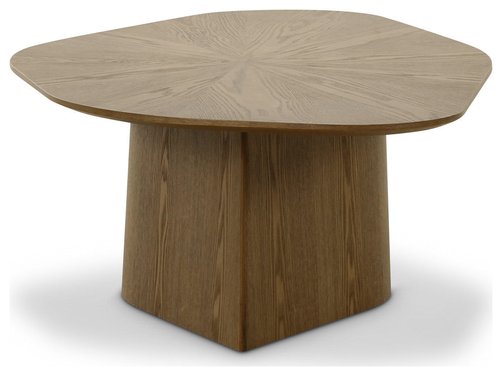 Roche Coffee Table, Brown Ash, Height: 13.7
