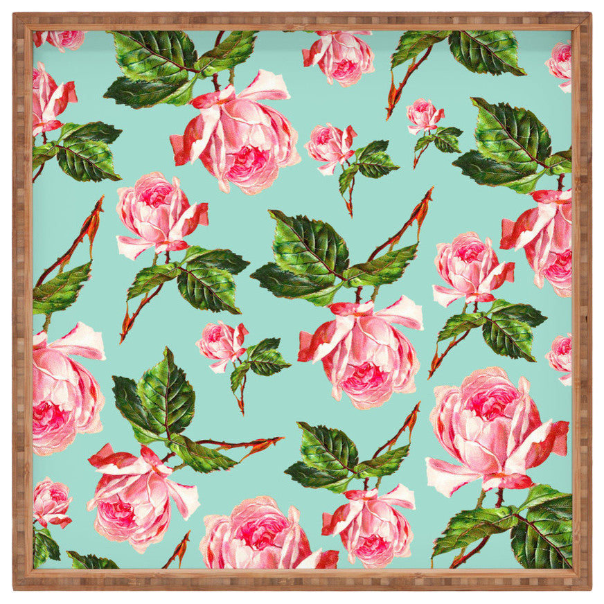 Deny Designs Allyson Johnson Prettiest Roses Square Tray