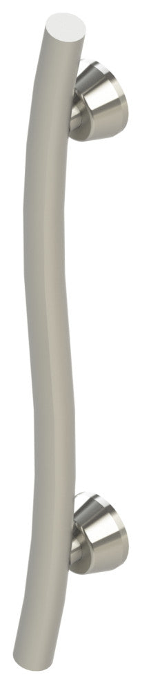 Invisia Accent Grab Bar 24 Inch Curved Support Rail Shower Bathroom, Brushed Nic