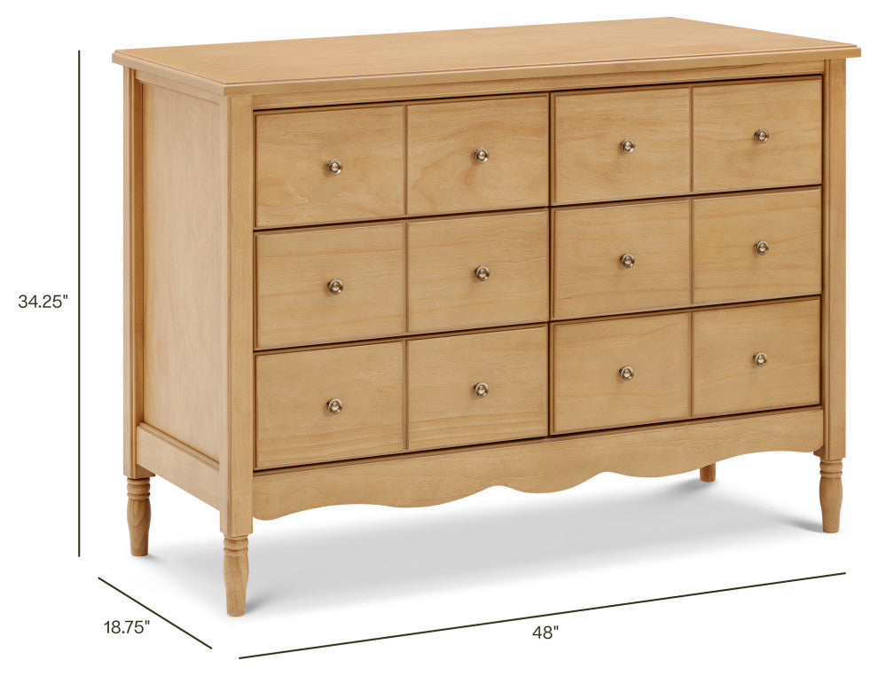Liberty 6-Drawer Assembled Dresser, Honey