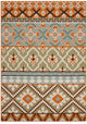 Veranda Ver097-0745, Green/Terracotta, 2'7" X 5'0"
