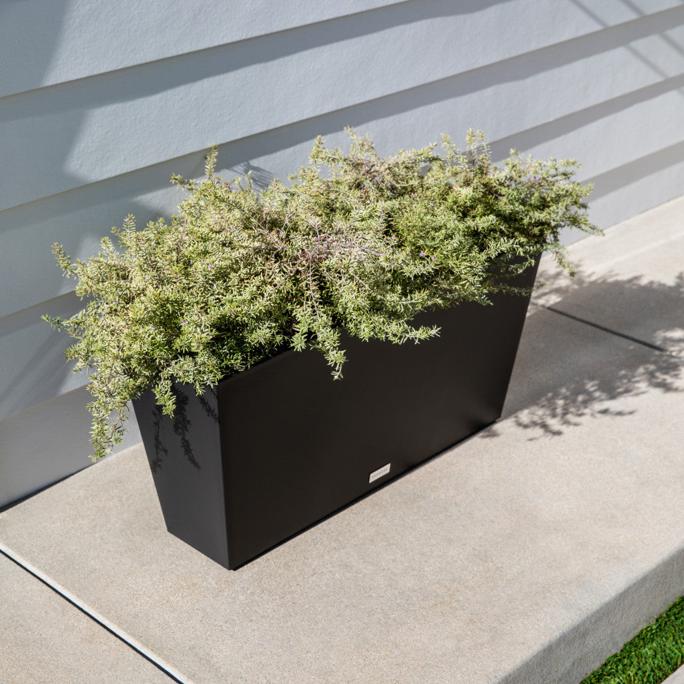 Midori Trough Planter, Black, 31 Inch, 1 Pack