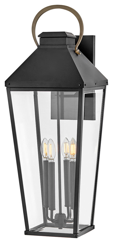 Hinkley Dawson Large Wall Mount Lantern, Black